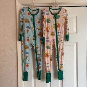 Angel Dear Send Snacks Bamboo Zip Footie Pajamas